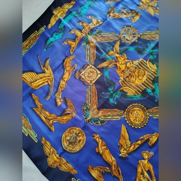 Vintage Scarf Parures De Vent Car Ornaments Gold - Picture 12 of 16